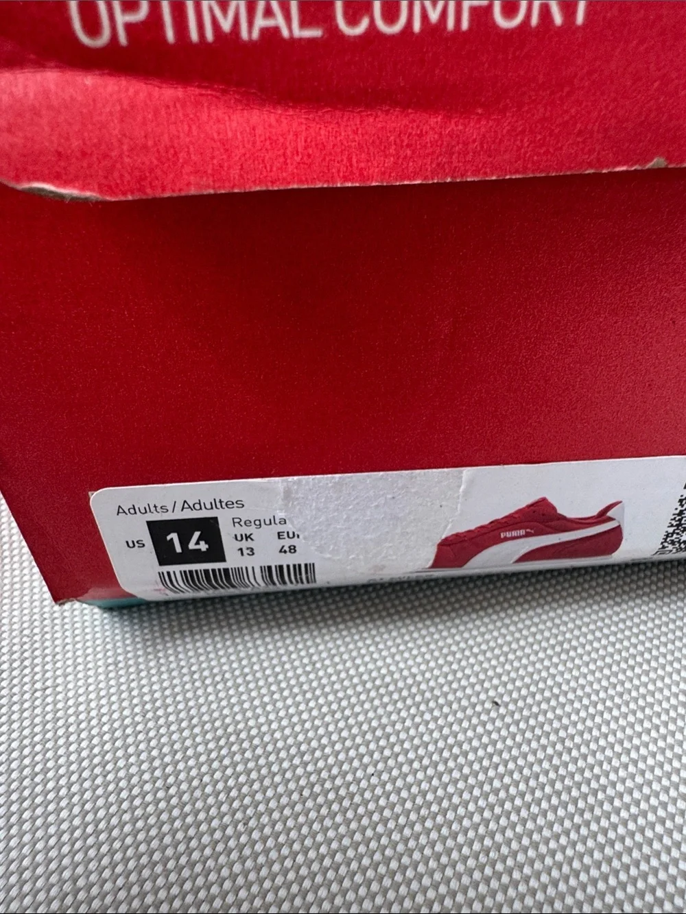 Puma Bright Red Low-Top Running Sneaker with White Formstrip